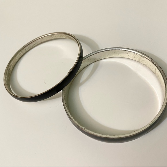 Boho Chic Mixed Metal Bangle Set Stackable Bracelets - Picture 3 of 15